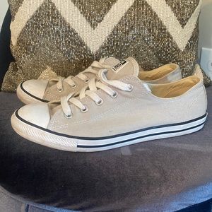 Tan Converse All Star Low Tops